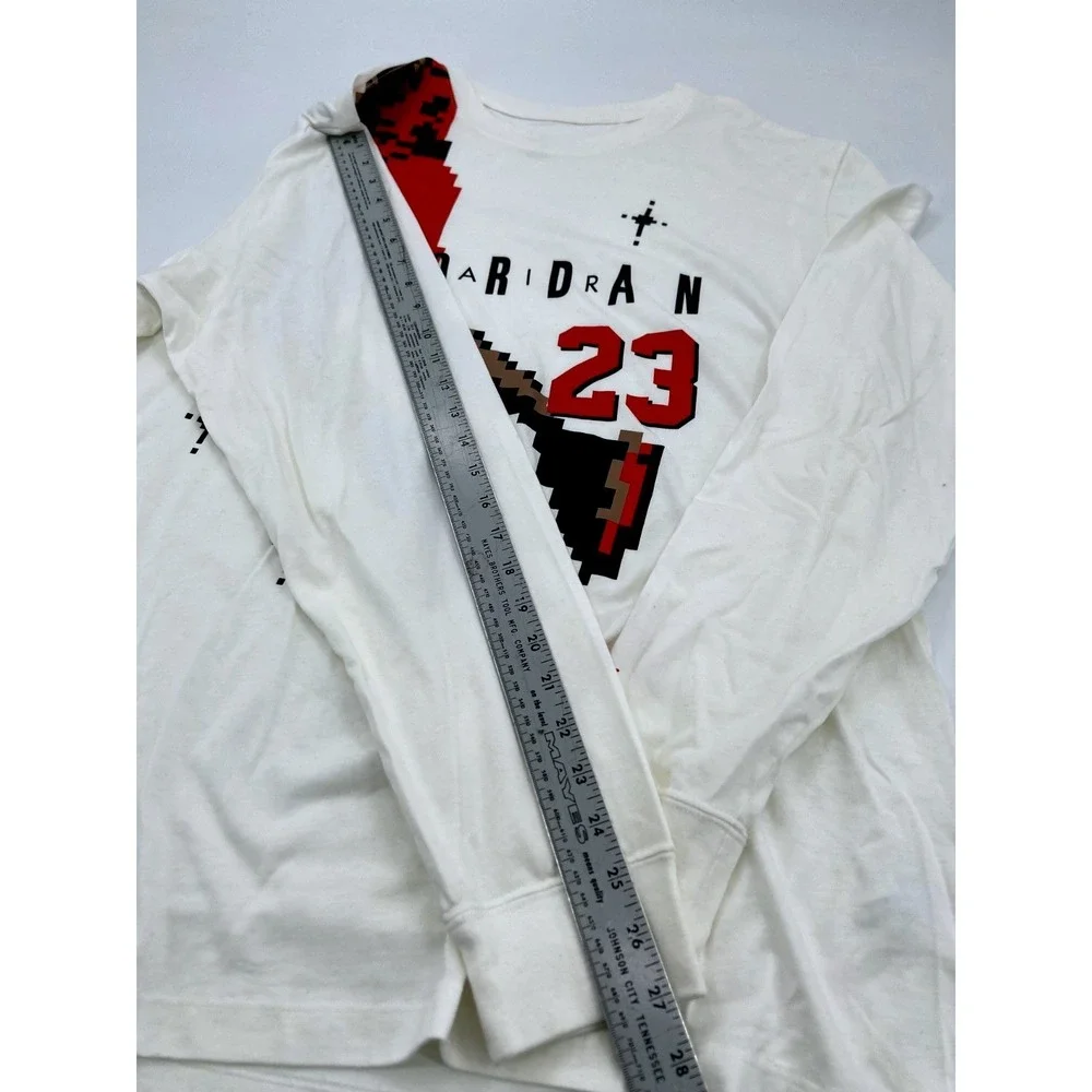 Nike Air‎ Jordan 23 Holidays Long Sleeve Top Shirt White Mens Sz XL DC9793-010